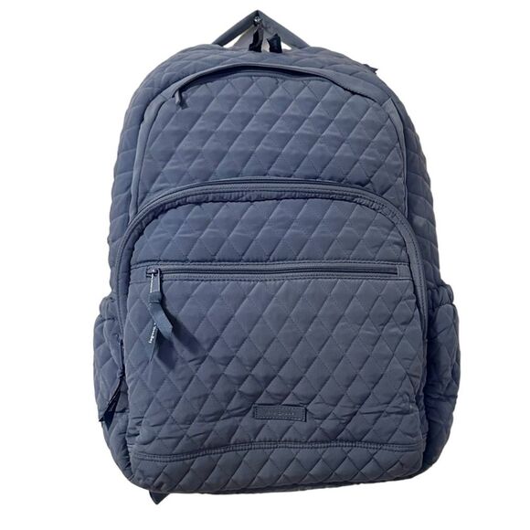 Vera Bradley Handbags - Vera Bradley Essential Campus Large Quilted Backpack Travel Bag - Blue